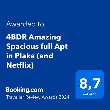 4Bdr Amazing Spacious Full Apt In Plaka Apartamento Atenas Exterior foto